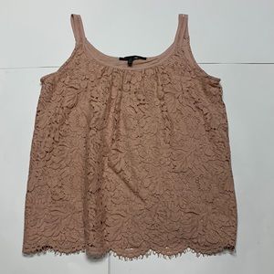 White House Black Market Pink/Nude Tank Top